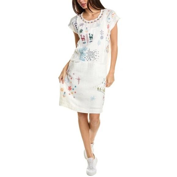 Johnny Was Dresses & Skirts - Johnny Was Women's Spirdon Dress in Natural White Embroidered Size Small Boho